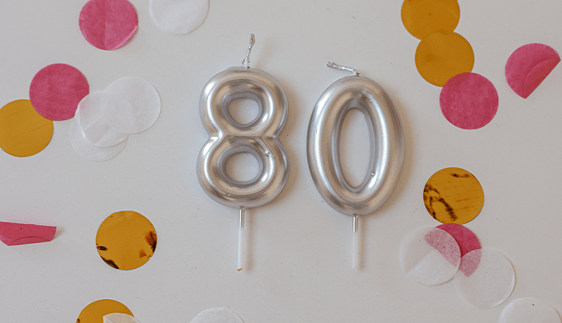 Messages et SMS pour un 80ème anniversaire