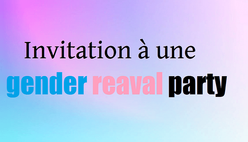 Messages d'invitation pour une gender reveal party
